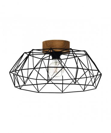 Plafoniera Padstow Gabbia Metallica Nero Ø45,5 cm Eglo