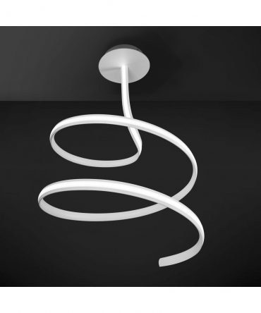 Plafoniera Ribbon Bianco Spirale Led 47w Ø55 cm Vivida International