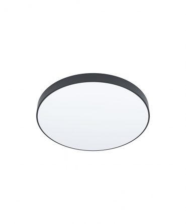 Plafoniera Rotonda Moderna Zubieta-A Led Dimmer Nero Ø45 cm Eglo