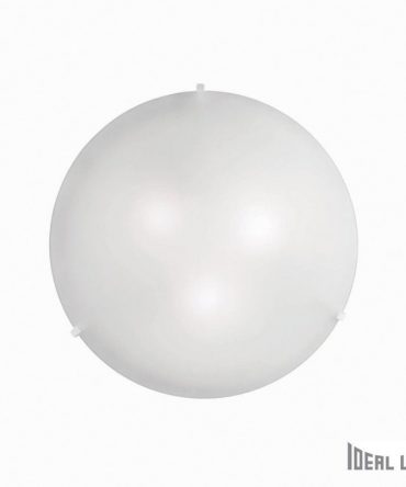 IDEAL LUX SIMPLY Plafoniera Rotonda Vetro Bianco  PL4 Ø50