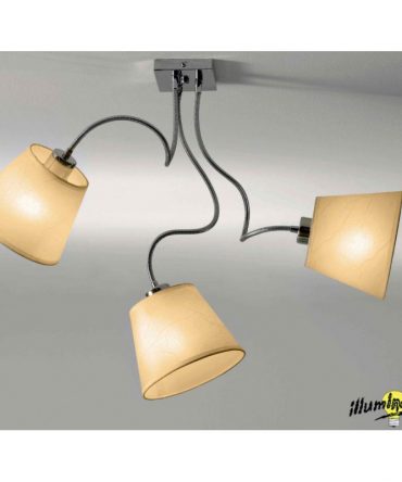 Plafoniera Soft 3 luci con bracci flessibili Illuminando