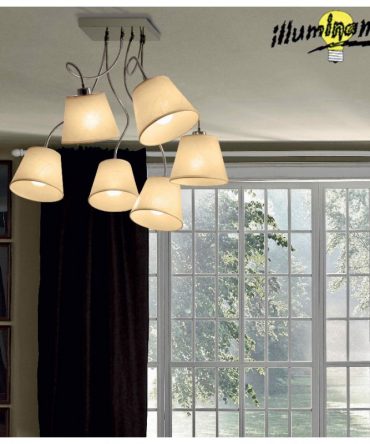 Illuminando Plafoniera Soft 6 luci con bracci flessibili