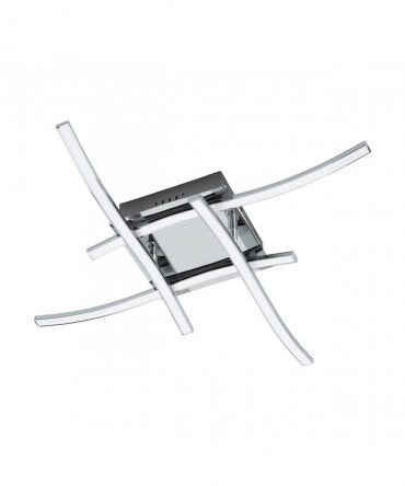 Plafoniera Valmora Cromo 4 Bacchette Led 56x56 cm Eglo