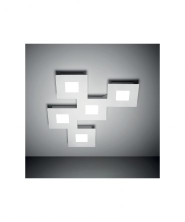 Plafoniera/Applique Squares Led 37w Bianco L48 cm Vivida International