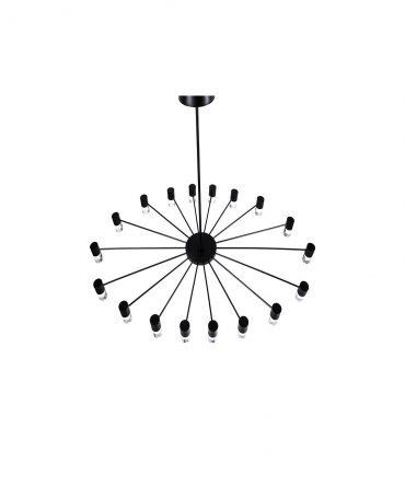 Sospensione 18 Luci Led Galileo Nero Ø110 cm Vivida International