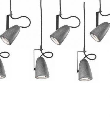 Sospensione a Led 6 luci direzionabili Forata SP S/300B Sil Lux