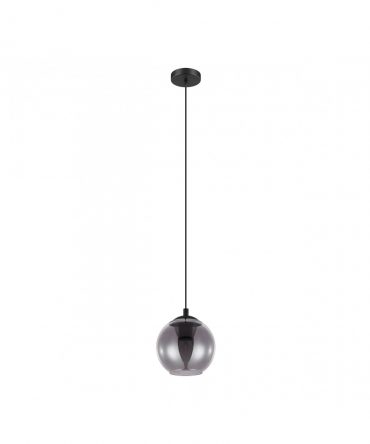 Sospensione Ariscani Vetro Soffiato Fumé 1xE27 Ø20 cm Eglo