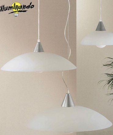 Sospensione Bianca Ø55 cm Illuminando