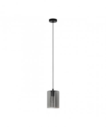 Sospensione Cadaques Vetro Soffiato Fumé 1xE27 Ø16 cm Eglo