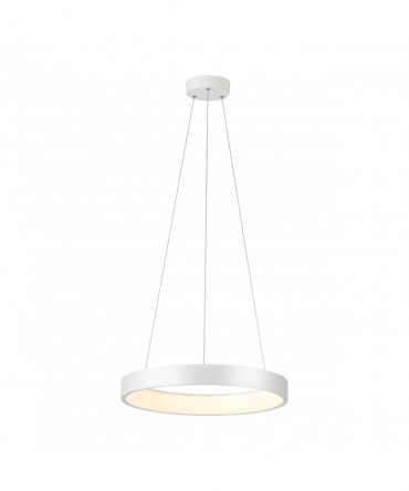 Sospensione Campo Rosso Bianco Anello Led Dimmerabile Ø60 cm Eglo