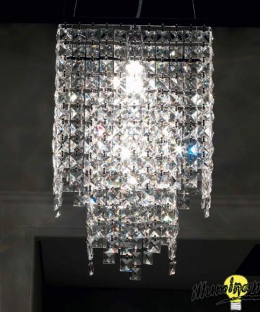 Sospensione con cristalli Maya 3 luci Illuminando