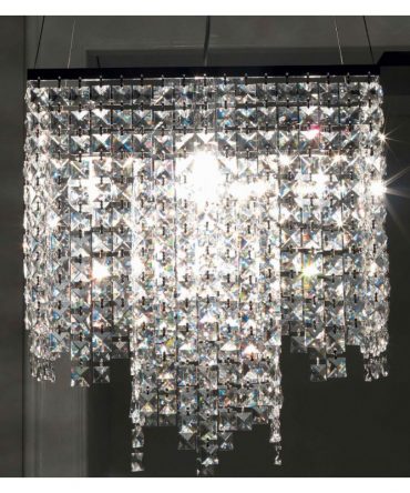 Sospensione con cristalli Maya 5 luci Illuminando