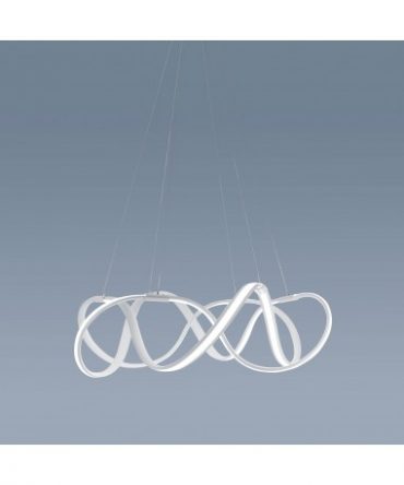 Sospensione Curls Bianco Led 60w 3000K/4000K Dimmerabile Ø85 cm Vivida International