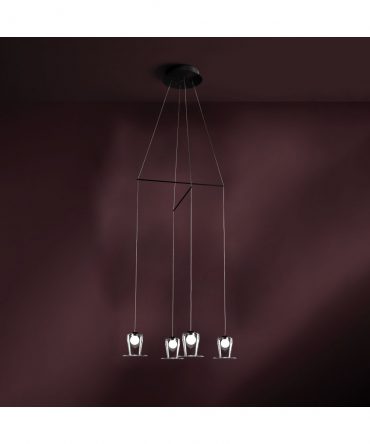 Sospensione Decorativa Vetro Maryon 4 Led Ø58 cm Vivida International