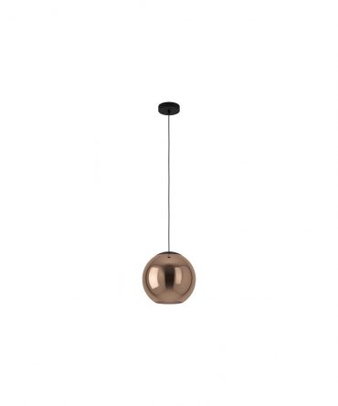Sospensione Design Moderno Sfera Vetro Rame Cordoba Ø30 cm Eglo