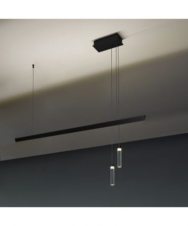 Sospensione Doppia Luce Led Funambulist Nero Vivida International