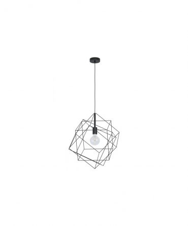 Sospensione Doppio Cubo Metallico Nero Straiton Eglo