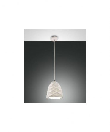 Sospensione In Ceramica Duchessa Bianca Ø20 cm 3533-40-102 Fabas Luce