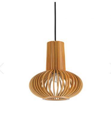 IDEAL LUX  CITRUS-2 Sospensione In Legno  SP1 Ø26 cm