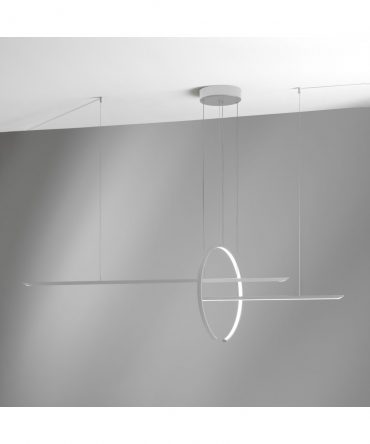 Sospensione In & Out Bianco Led 52w 3000k /4000k L180 cm Vivida International