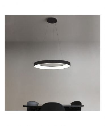 Sospensione Inner R Nero Led 50w 3000k/4000k Ø60 cm Vivida International