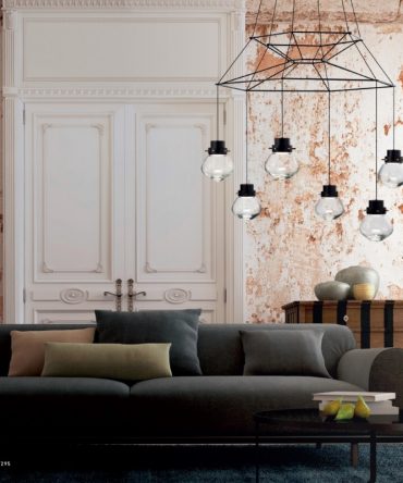 Sospensione Led 6 luci Light Heart SP 8/295 Sil Lux