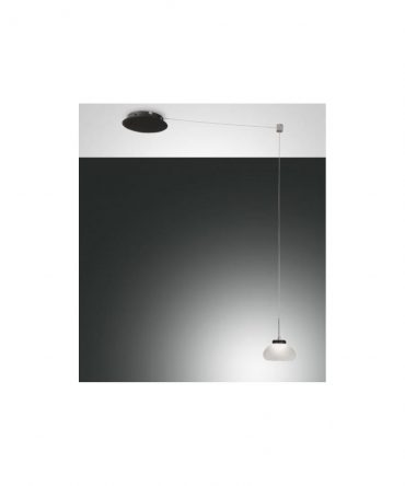Lampadario con punto luce Decentrato LED - Arabella Bianco Fabas Luce