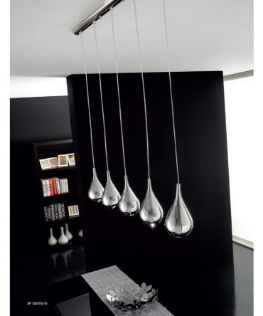 Sospensione Led Gocce 5 luci SP 1047/5x10 Lampade italiane by Sillux