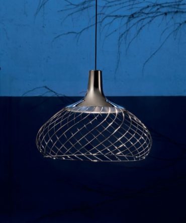 Sospensione Led in metallo Mongolfier P3 nichel nero Ø57 Stilnovo 8149