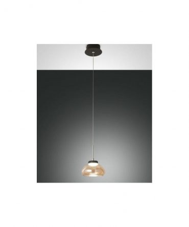 Sospensione Led In Vetro Arabella Ambra 3547-40-125 Fabas Luce