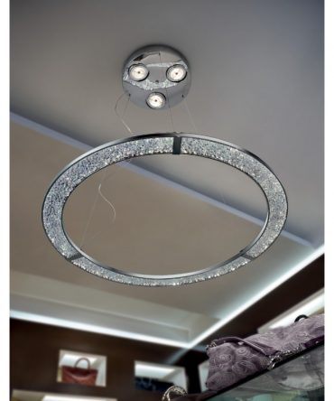 Sospensione Led Malé Rotonda SP S/267 Sil Lux