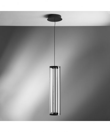 Sospensione Lemstation Nero Vetro Led 35w 3000k Ø14,8 cm Vivida International