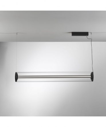 Sospensione Lemstation Nero Vetro Led 50w 3000k L116,4 cm Vivida International