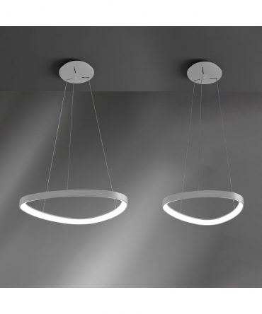 Sospensione Lifering Ovale Bianco Led 48w 3000k/4000k L61,2 cm Vivida International