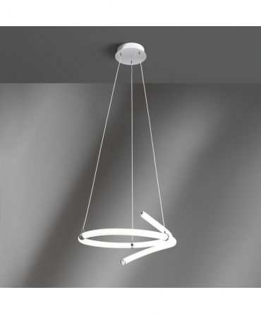 Sospensione Light Line Cromo Cerchio Led 21w 3000k Dimmerabile Ø42 cm Vivida International