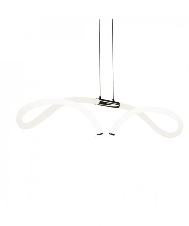 Sospensione Light Line Cromo Fiocco Led 30w 3000k Dimmerabile L68 cm Vivida International
