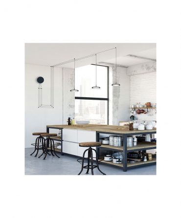 Sospensione Mystery Nero 3 Dischi Led 30w 3000K - 4000K Con Decentramento Vivida International