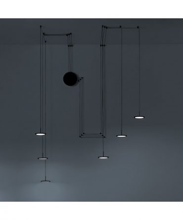 Sospensione Mystery Bianco 6 Dischi Led 60w 3000k/4000k Con Decentramento Vivida International