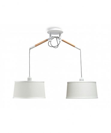 Sospensione Nordica 2 Luci Bianco Mantra 4930