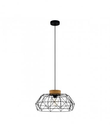 Sospensione Padstow Gabbia Metallica Nero Ø45,5 cm Eglo