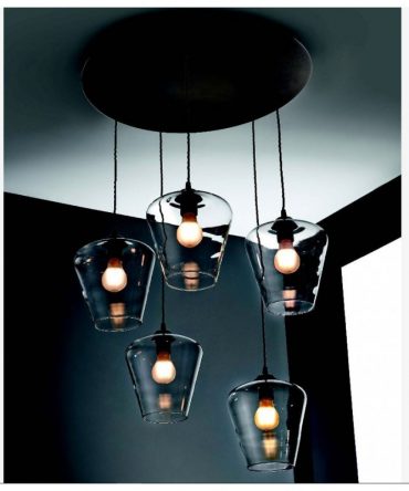 Sospensione Pagoda 5 luci cromo Illuminando