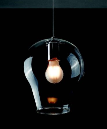 Sospensione Pagoda cromo Ø19 cm Illuminando