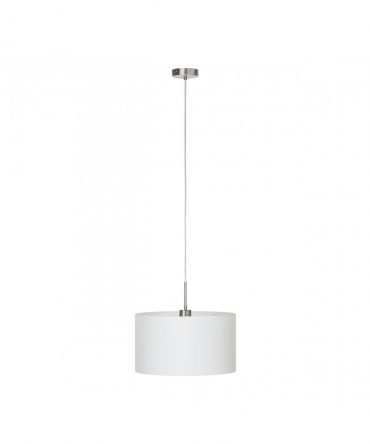 Sospensione Pasteri Paralume Lino Bianco Ø38 cm Eglo