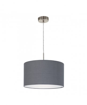 Sospensione Pasteri Paralume Lino Grigio Ø38 cm Eglo
