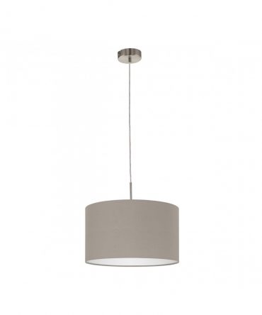 Sospensione Pasteri Paralume Lino Tortora Ø38 cm Eglo