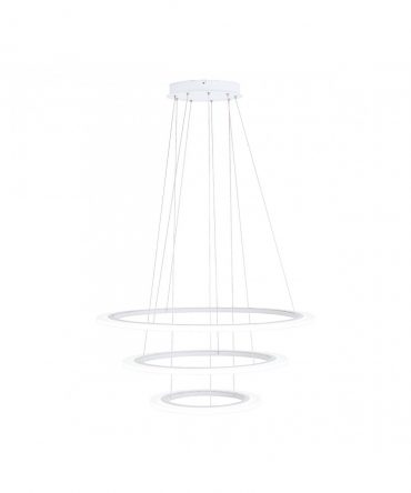 Sospensione Penaforte Bianco 3 Anelli Led Dimmerabile Ø79 cm Eglo