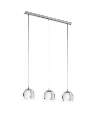 Sospensione Per Isola Cromo 3 Sfere Rocamar Eglo