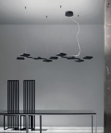 Sospensione Quad P9 Led 91w nero Stilnovo Linea Light 8111