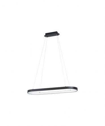 Sospensione Rettangolare Ovale Codriales Led Dimmer Nero Eglo