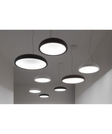 Sospensione Rotonda Led Dimmer Reflexio Bianco Ø65,5 cm Stilnovo 8539